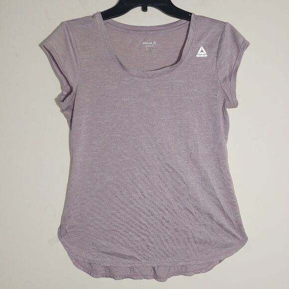 Reebok Tops - Reebok Women's Short Sleeve Active Gym Running Yoga T Shirt Heathered Lilac EUC